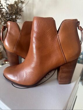 Aldo Tan Leather Ankle Booties